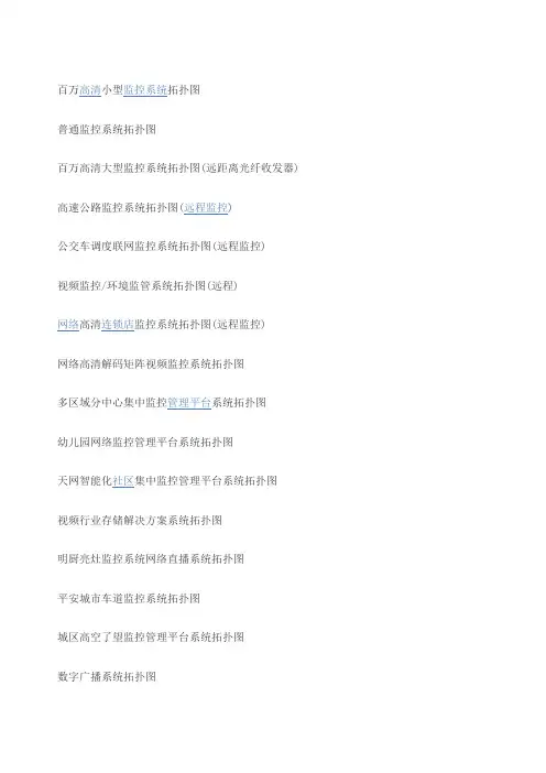 安防系统常见拓扑图