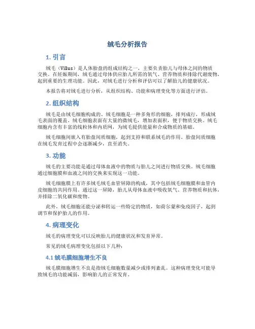 绒毛分析报告