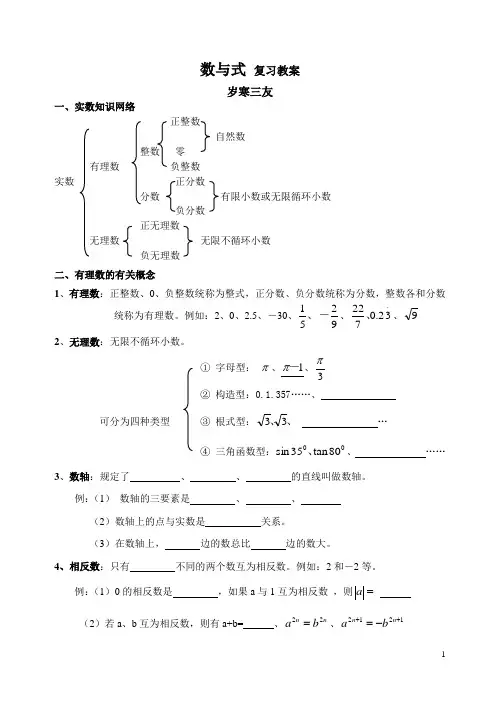 数与式复习教案1
