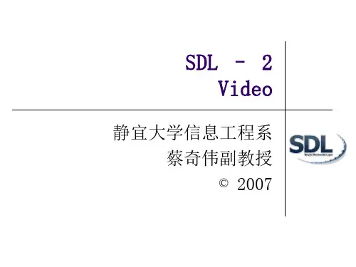 SDL讲解,图形基本概念非常到位