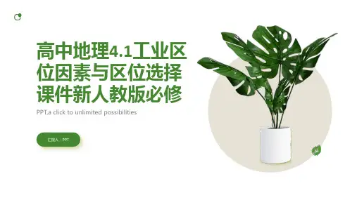 高中地理4.1工业区位因素与区位选择课件新人教版必修