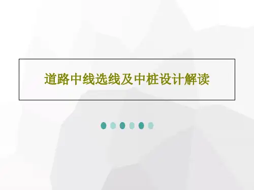 道路中线选线及中桩设计解读30页PPT