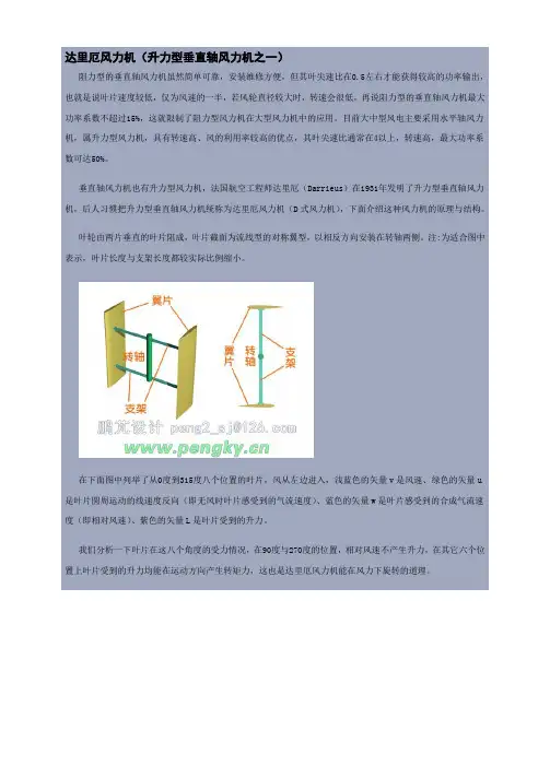 升力型垂直轴风力机