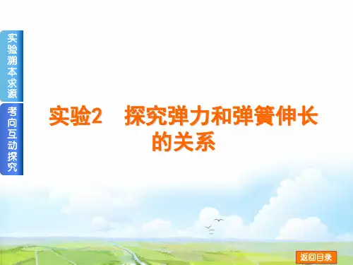 高考物理一轮复习3：实验二 探究弹力和弹簧伸长的关系优质课件