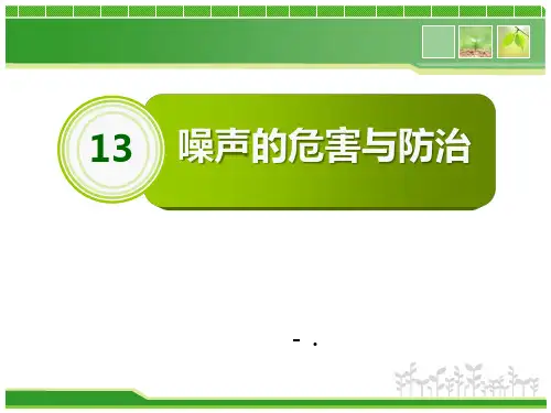《噪声的危害与防治》PPT