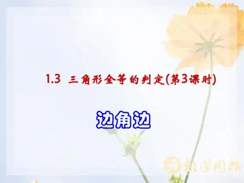 3.1_三角形全等的判定(第2课时_边角边)