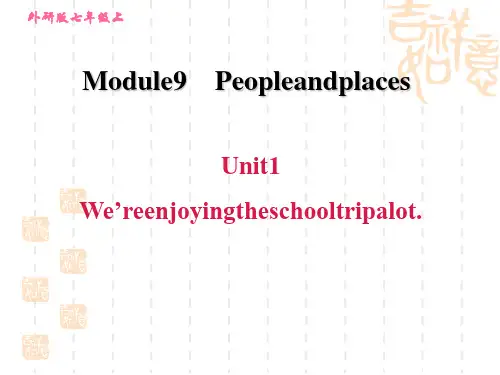 外研版七年级上册英语Module 9  Unit 1 We're enjoying the 