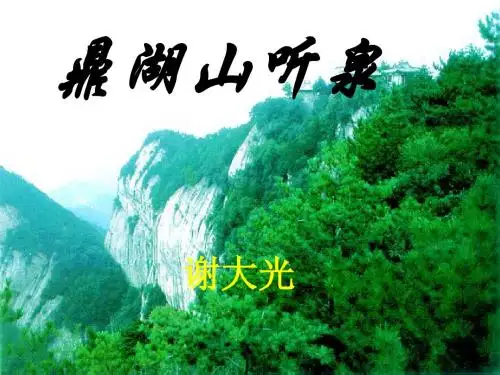 苏教版九年级语文(上)《鼎湖山听泉》课件(46张PPT)