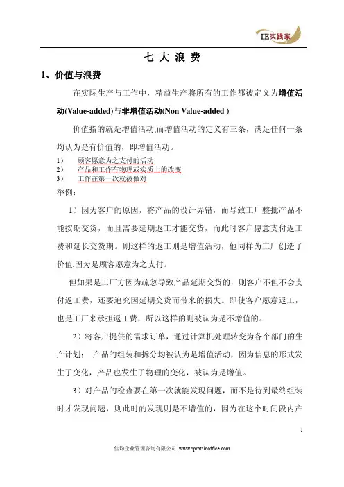工业工程 七大浪费