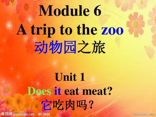 2012外研版衔小版英语七年级上册M6 U1