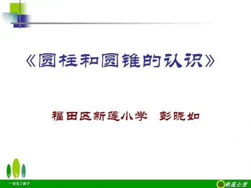 《圆柱和圆锥的认识》说课稿