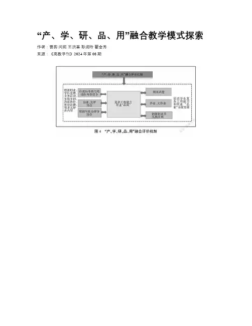 “产、学、研、品、用”融合教学模式探索