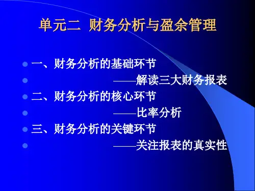 财务分析与盈余管理(ppt 18页)