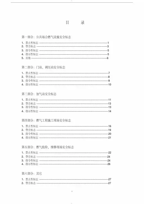 燃气标志汇总