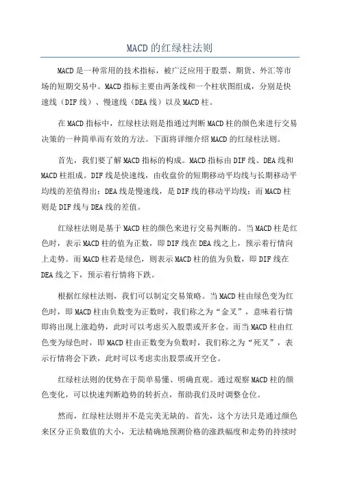MACD的红绿柱法则