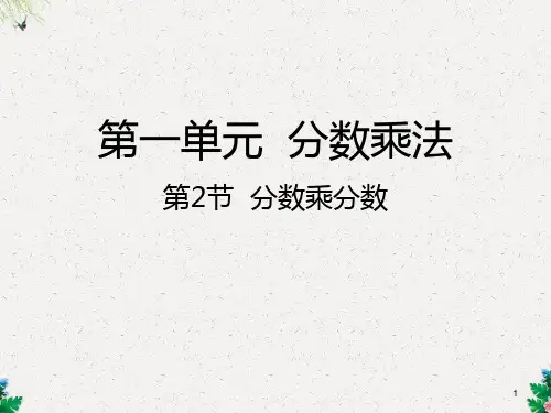 六年级上册数学课件-分数乘分数_人教新课标 (共21张PPT)
