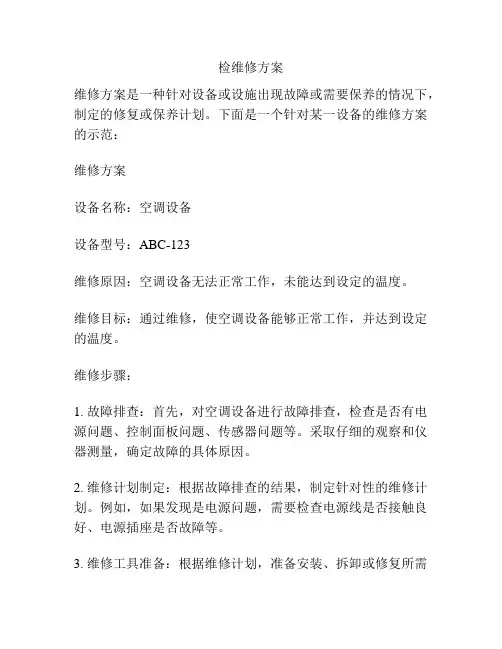 检维修方案
