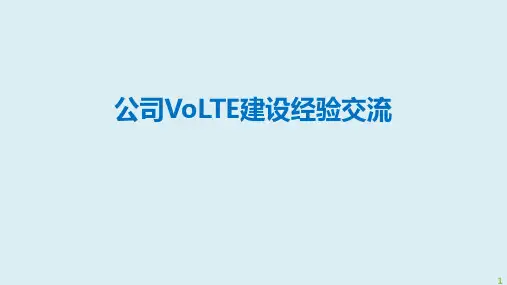 移动公司VOLTE改造汇报材料
