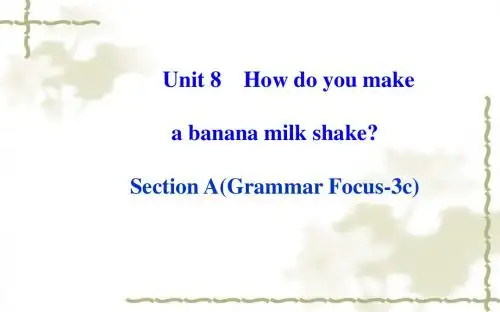 2014秋新人教版八上课件：unit8 Section A(Grammar Focus—3c)