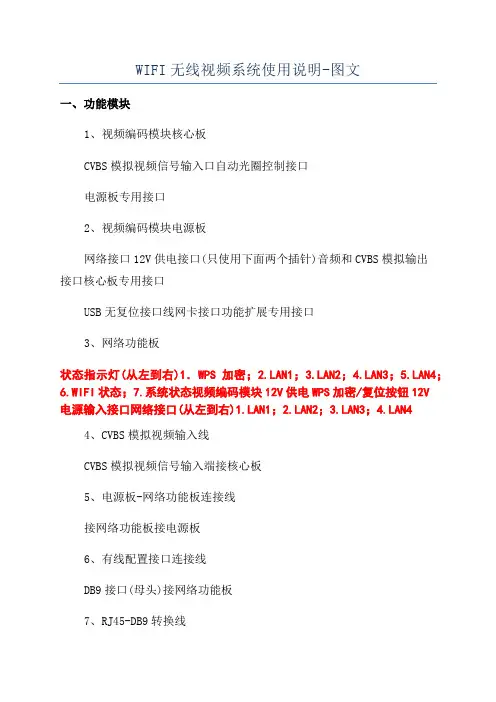 WIFI无线视频系统使用说明-图文