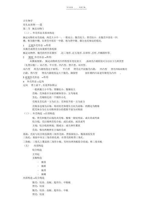 古生物学与地层学复习总结