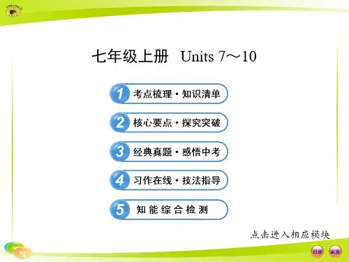 2013年鲁教版中考英语复习七年级上册 Units 7-10