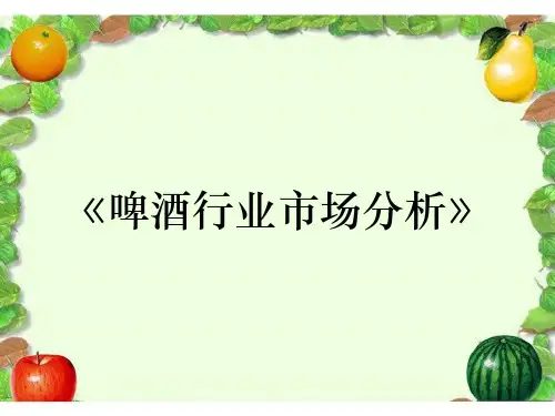 《啤酒行业市场分析》