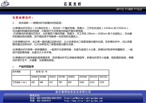 石英单模光纤