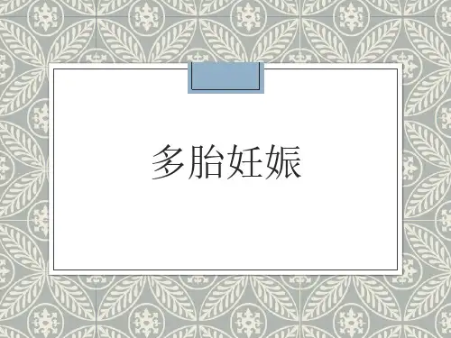 多胎妊娠 双胎妊娠 双胞胎