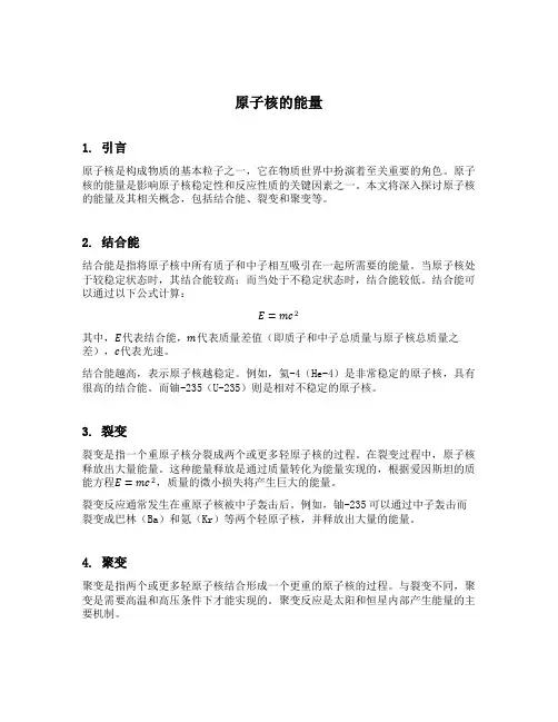 原子核的能量