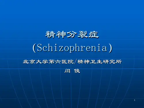 精神分裂症及治疗(北医三院八年制临床医学课件)