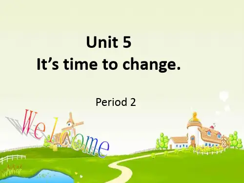 高教版中职英语(基础模块 第2册)Unit 5《It’s time to change》5