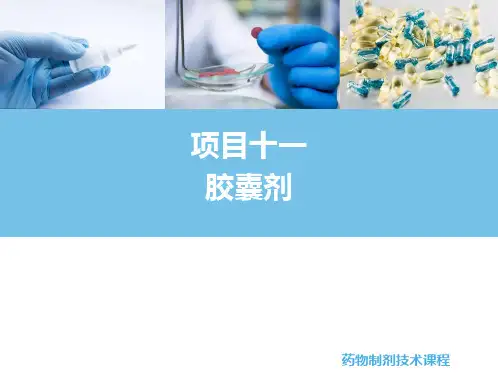 《药物制剂技术》课件——项目十一 胶囊剂