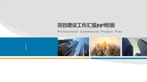 项目建设工作汇报ppt模板