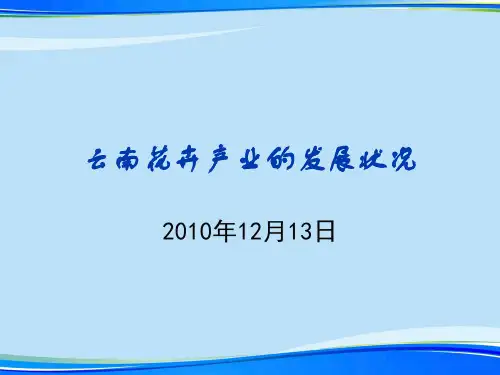 [2021]云南花卉产业的发展状况完整版PPT