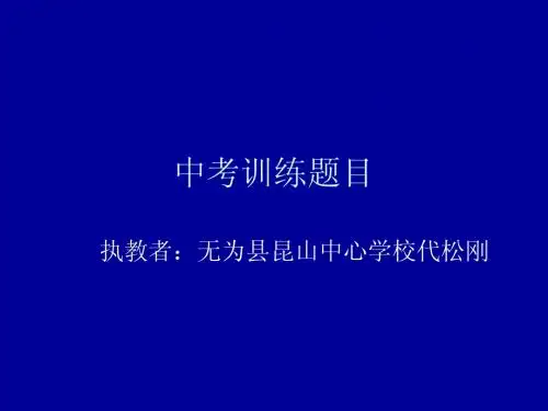 中考训练题目