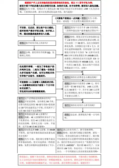 联通3G销售话术整理