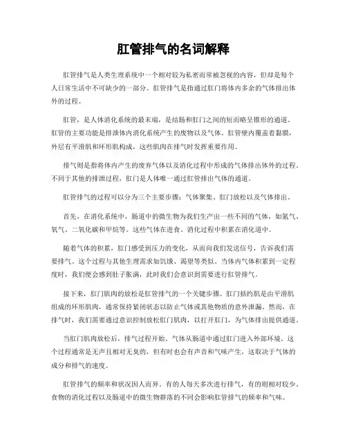 肛管排气的名词解释