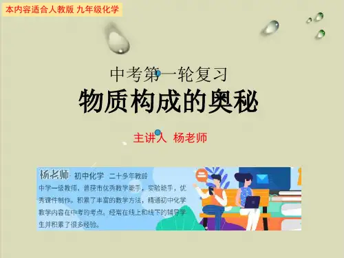 中考化学复习专题物质构成的奥秘【精选】