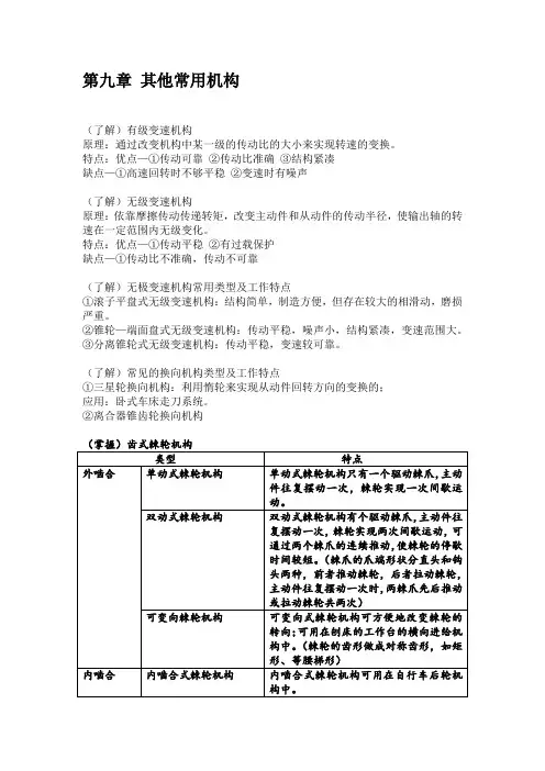 其他常用机构