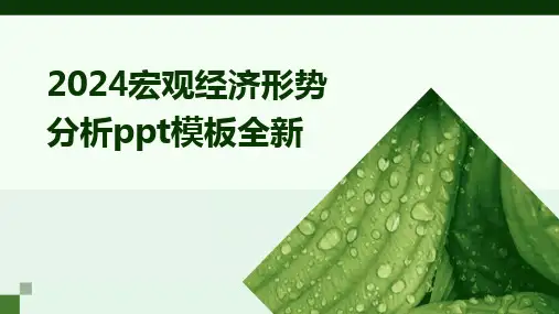 2024版宏观经济形势分析ppt模板全新