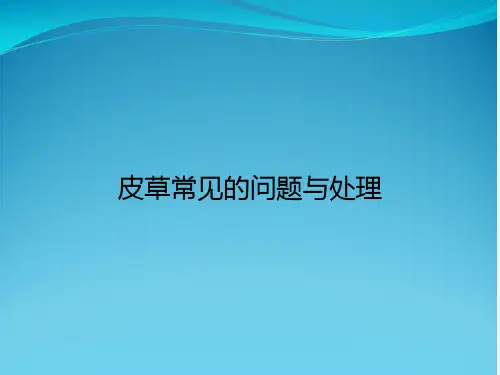 皮草常见的问题与处理