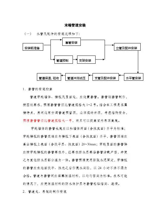 末端管道安装