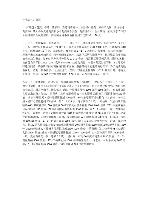 茼蒿病害