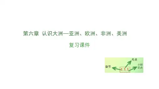 2018届中考地理复习课件(湖南)：第六章  认识大洲——亚洲、欧洲、非洲、美洲 (共116张PPT)