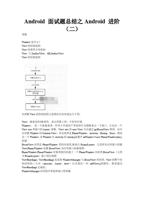 Android 面试题总结之Android 进阶(二)