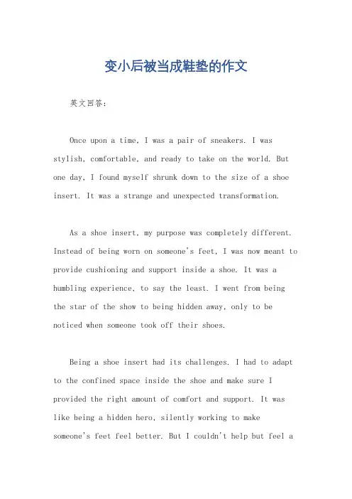 变小后被当成鞋垫的作文