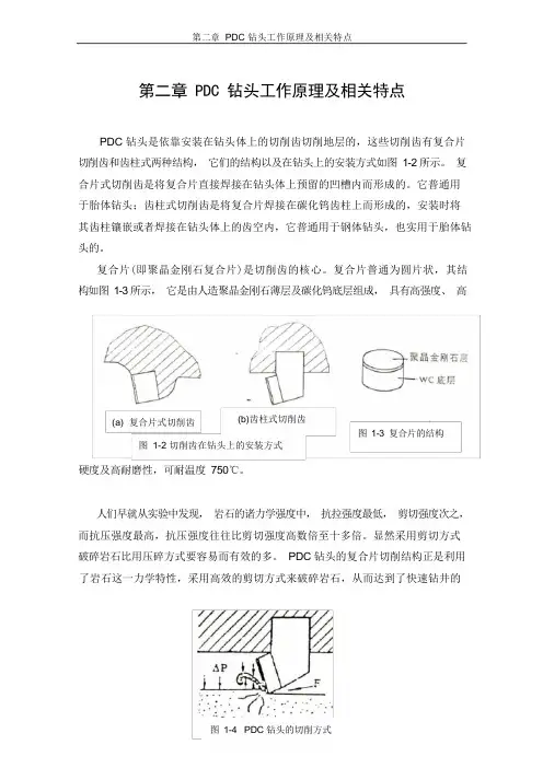 PDC钻头工作原理及相关特点