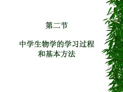 5.2 生物学的学习过程和基本方法