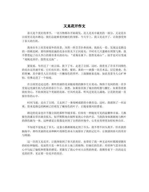 又见花开作文